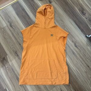 Hardkour Performance / Forever21 Sleeveless Hooded Sweatshirt Orange Medium Used
